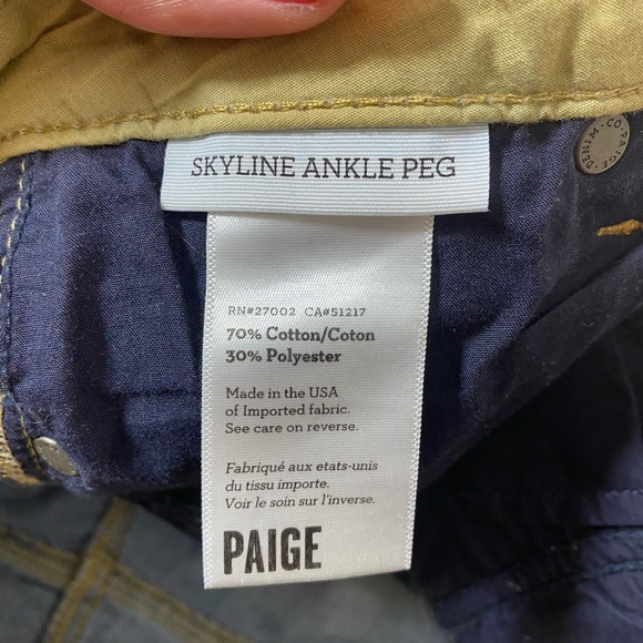 COPY - Paige Skyline Ankle Peg Jeans; size 27 - Picture 7 of 9